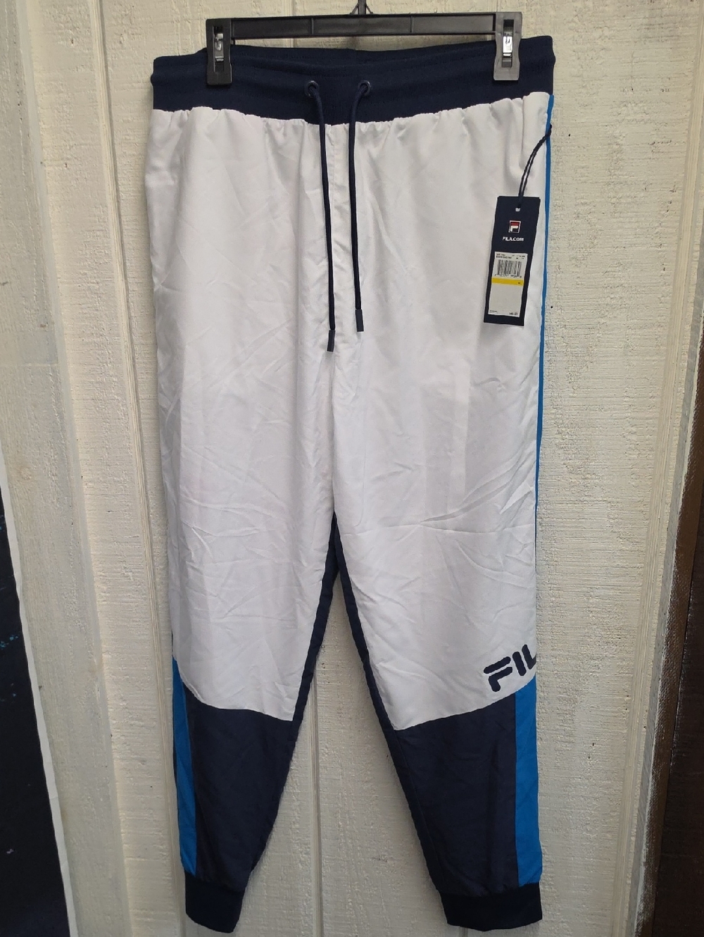 Fila White Navy & Blue Men's Jogger Sweatpants